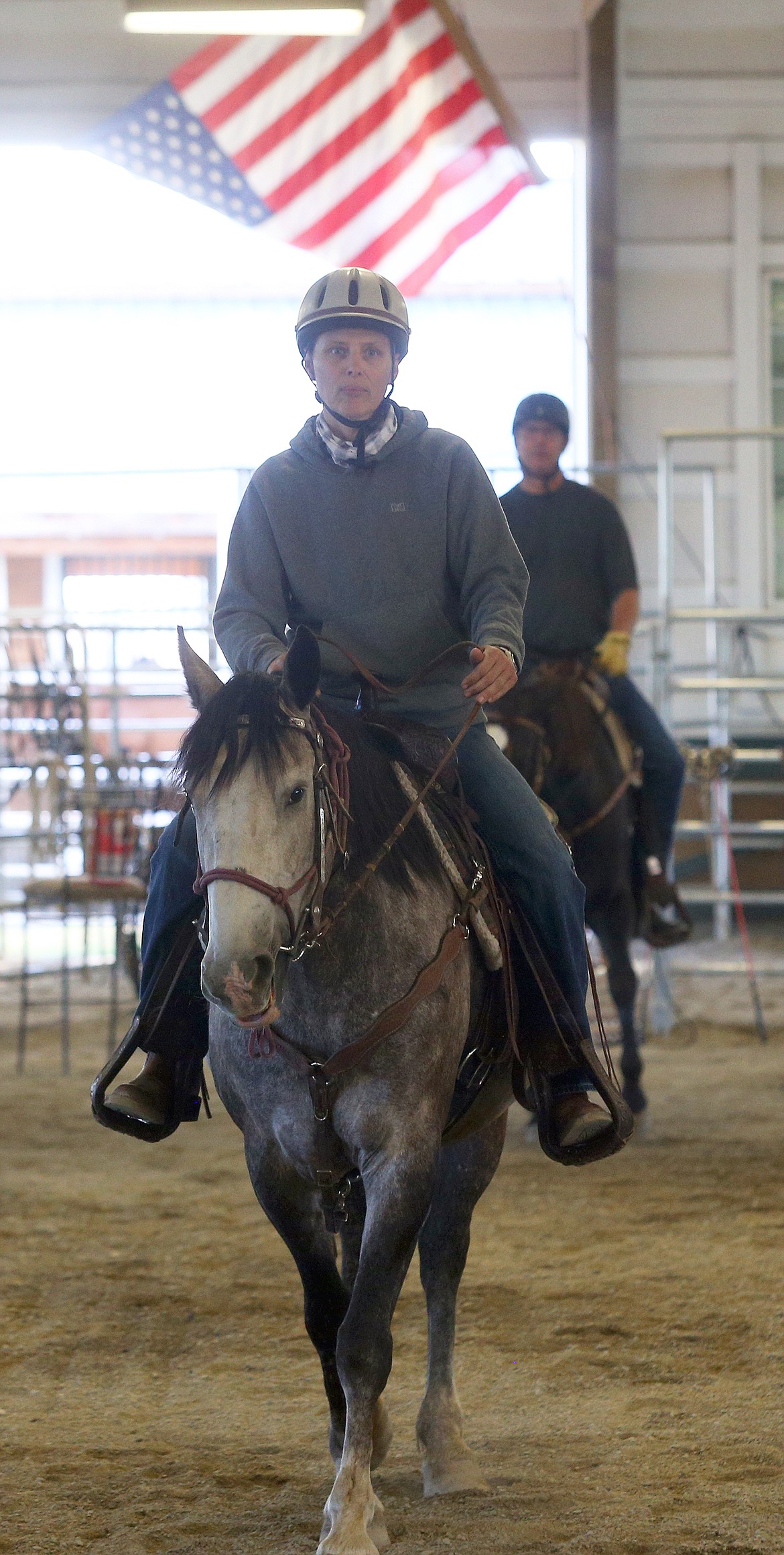 Suzette Brownell and Codi go through the paces at Running W Therapeutic Riding Center.