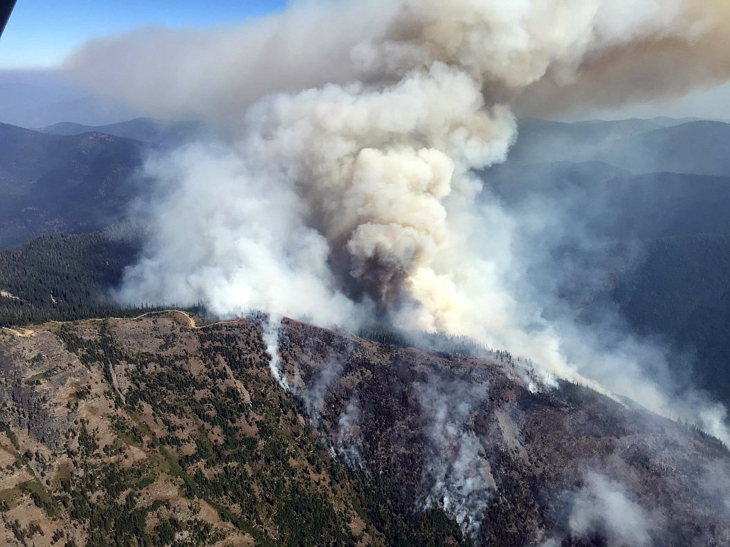 A view of the Callahan Fire, located just over the Idaho/Montana border.