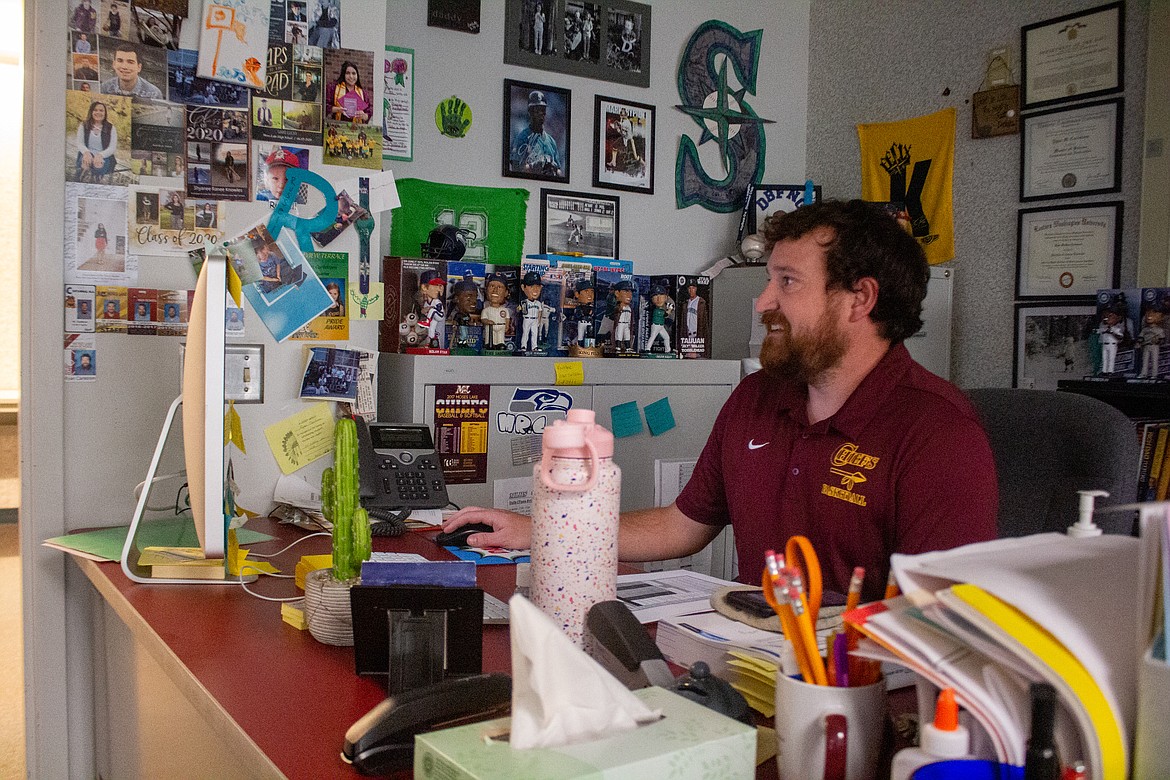 Ryan Carlstrom, a 10th grade teacher at Moses Lake High School, said he was encouraged by how well students participated in the remote learning platform on the first day back for the school district on Monday, Sept. 14.