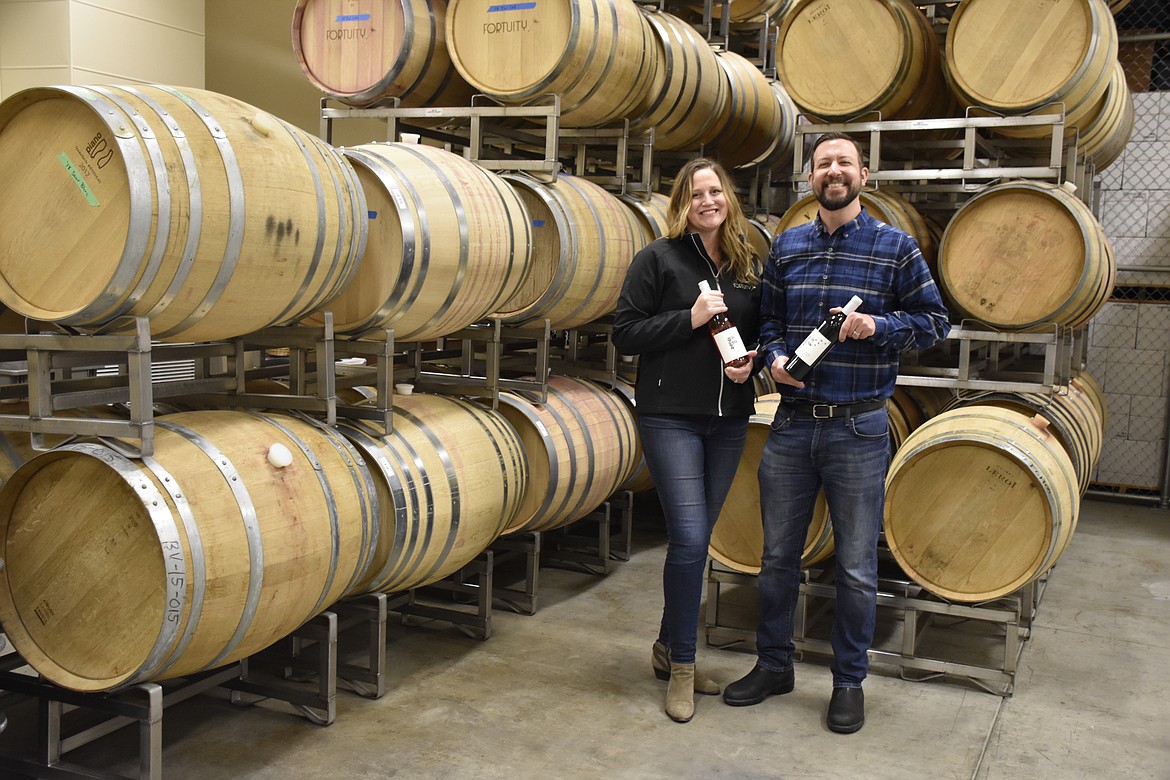 Emily and Lee Fergestrom of Fortuity Cellars, a small Yakima Valley winery that found itself unable to open its tasting room because of the COVID-19 outbreak.