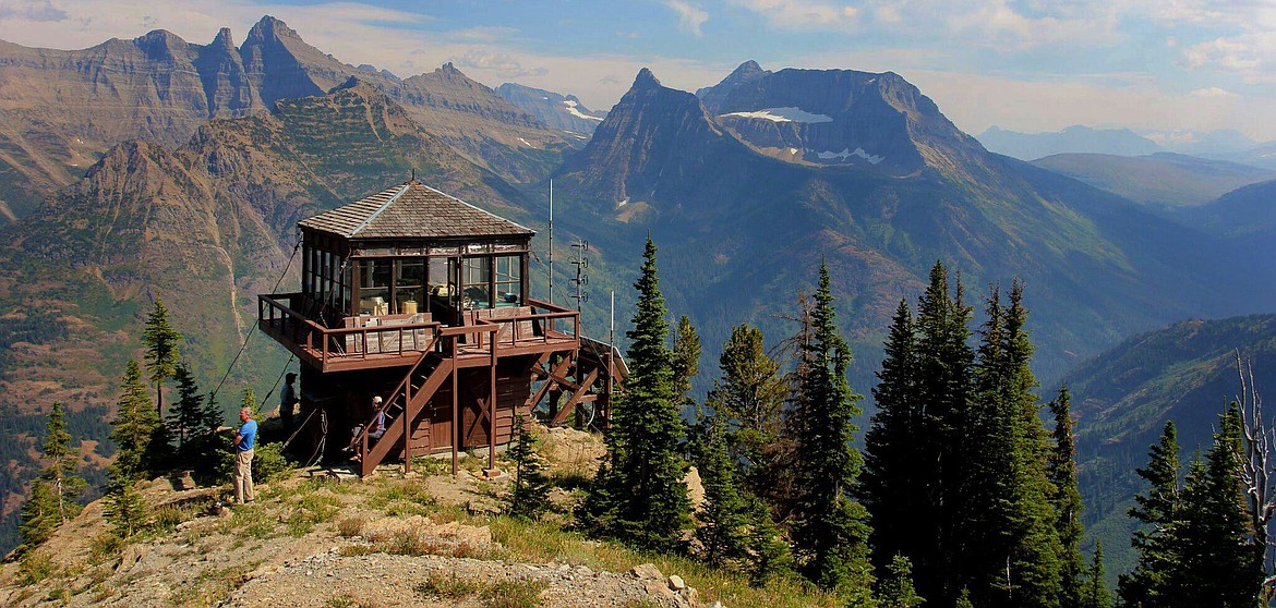 The Northwest Montana Chapter of the Forest Fire Lookout Association works each summer to keep the area's fire lookouts in good shape, including the Porcupine Ridge Lookout in Glacier National Park. (photo provided)