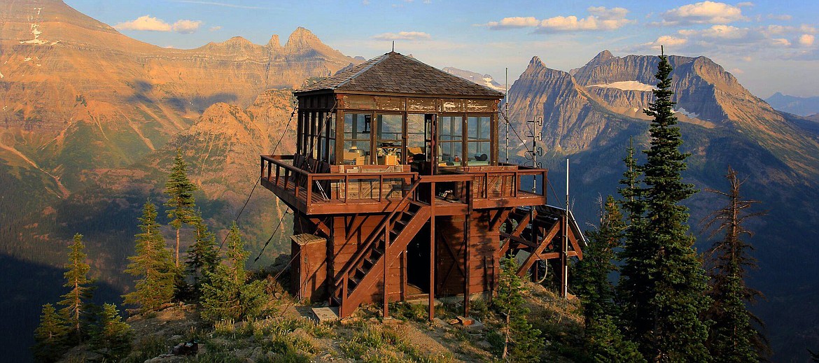 The Northwest Montana Chapter of the Forest Fire Lookout Association works each summer to keep the area's fire lookouts in good shape, including the Porcupine Ridge Lookout in Glacier National Park. (photo provided)