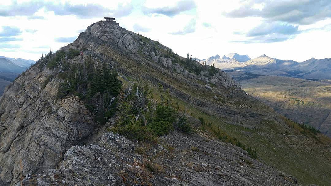 While not currently staffed, the fire lookout on Heaven's Peak in Glacier National Park was assessed for maintenance needs this summer. (photo provided)