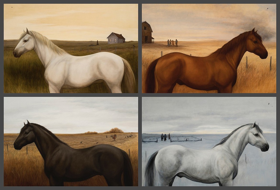 Stephanie Frostad's "Four Horses and Rampant (the Plague Horse)" is one of several thought-provoking pieces on display in the Art Spirit Gallery's "Fresh Perspective" exhibit.