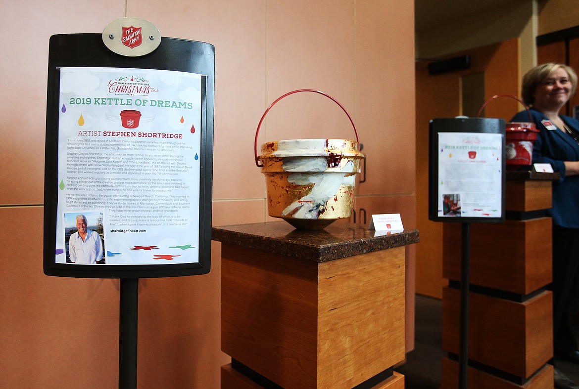 The Salvation Army Kroc Center relies on the money raised in the Red Kettles to help neighbors in need in Kootenai County at Christmas and throughout the year. This kettle is designed by artist Stephen Shortridge.