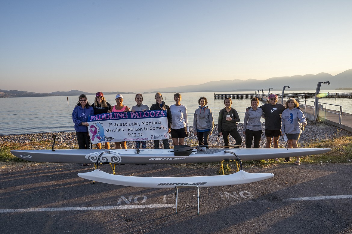 Ten of the foundation's regular 42 paddlers participated in the Flathead Lake relay.