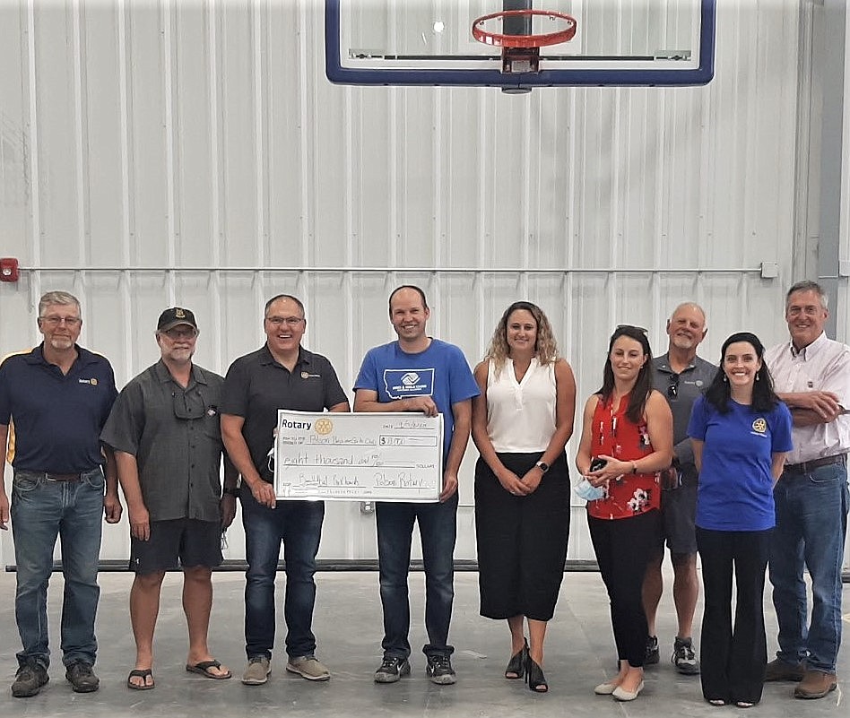 The Rotary Club of Polson donated $8,000 to the Polson Boys and Girls Club for new backboards for the gymnasium. (Bret Richardson)