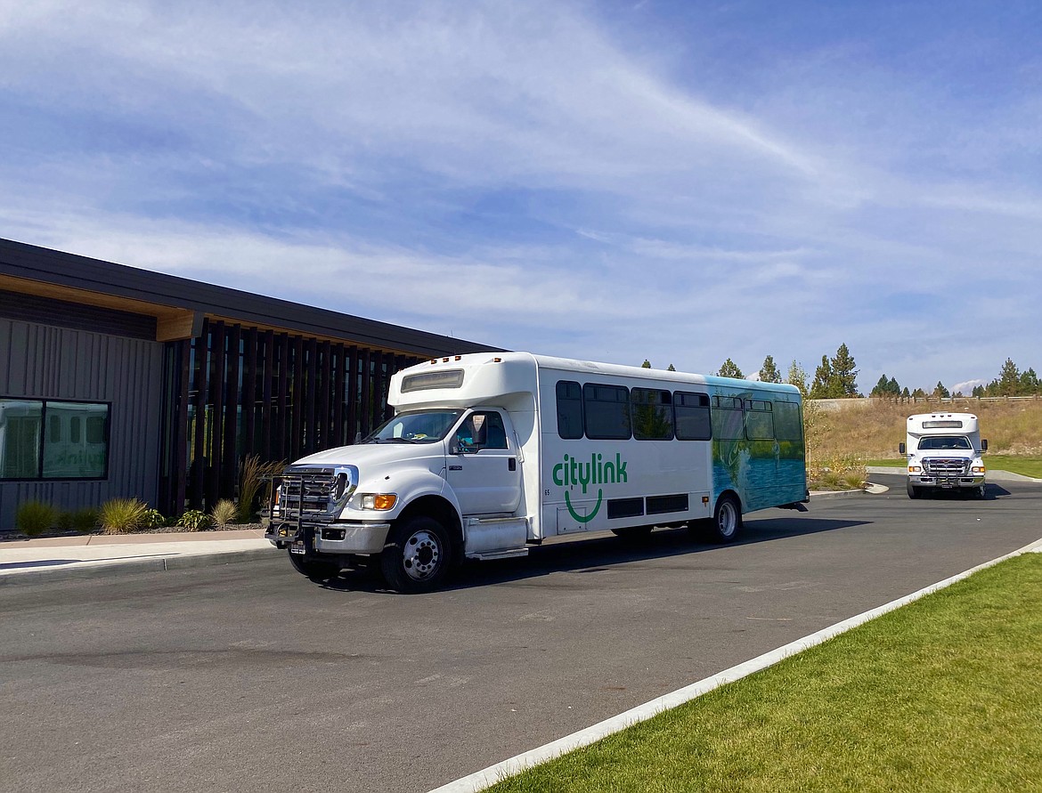 Citylink buses were permanently brought to Coeur d'Alene's Riverstone Transit Center in 2005, now they could be a link to downtown Spokane. (MADISON HARDY/Press)