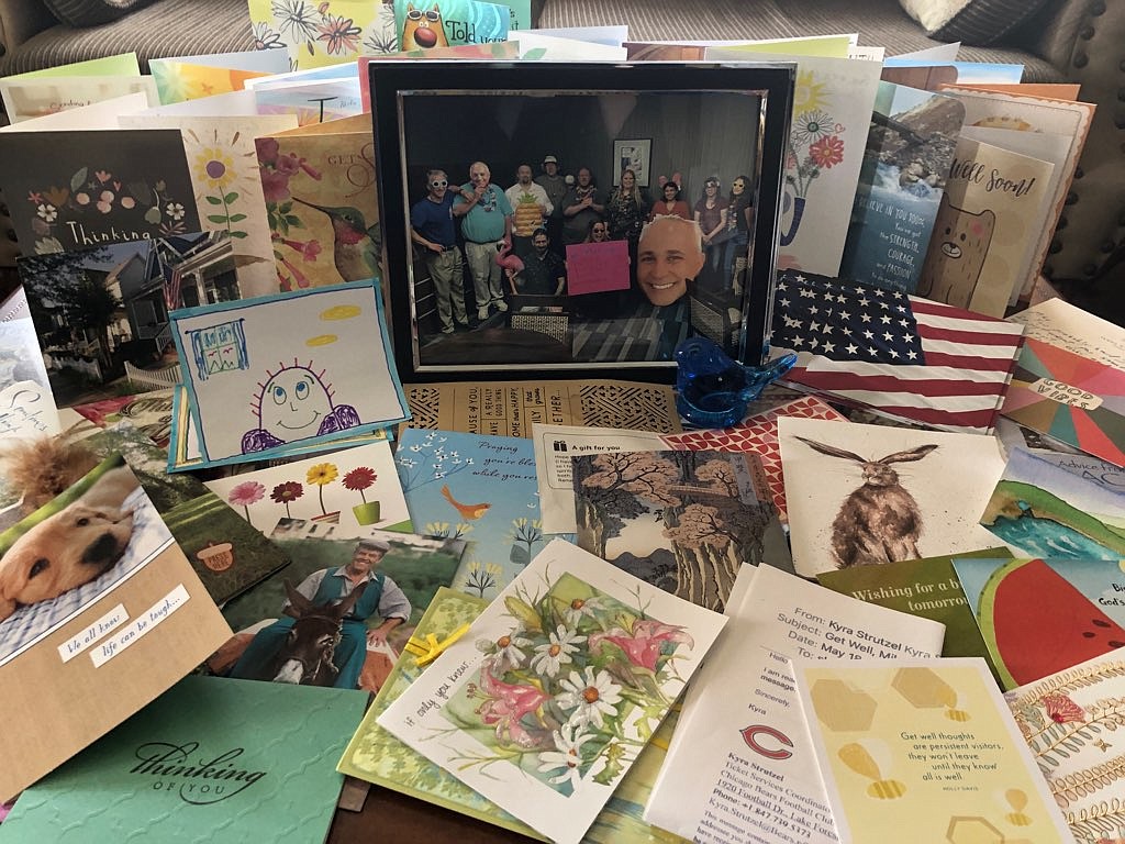 Friends, colleagues and even strangers shared their positive thoughts and prayers through cards and emails.
