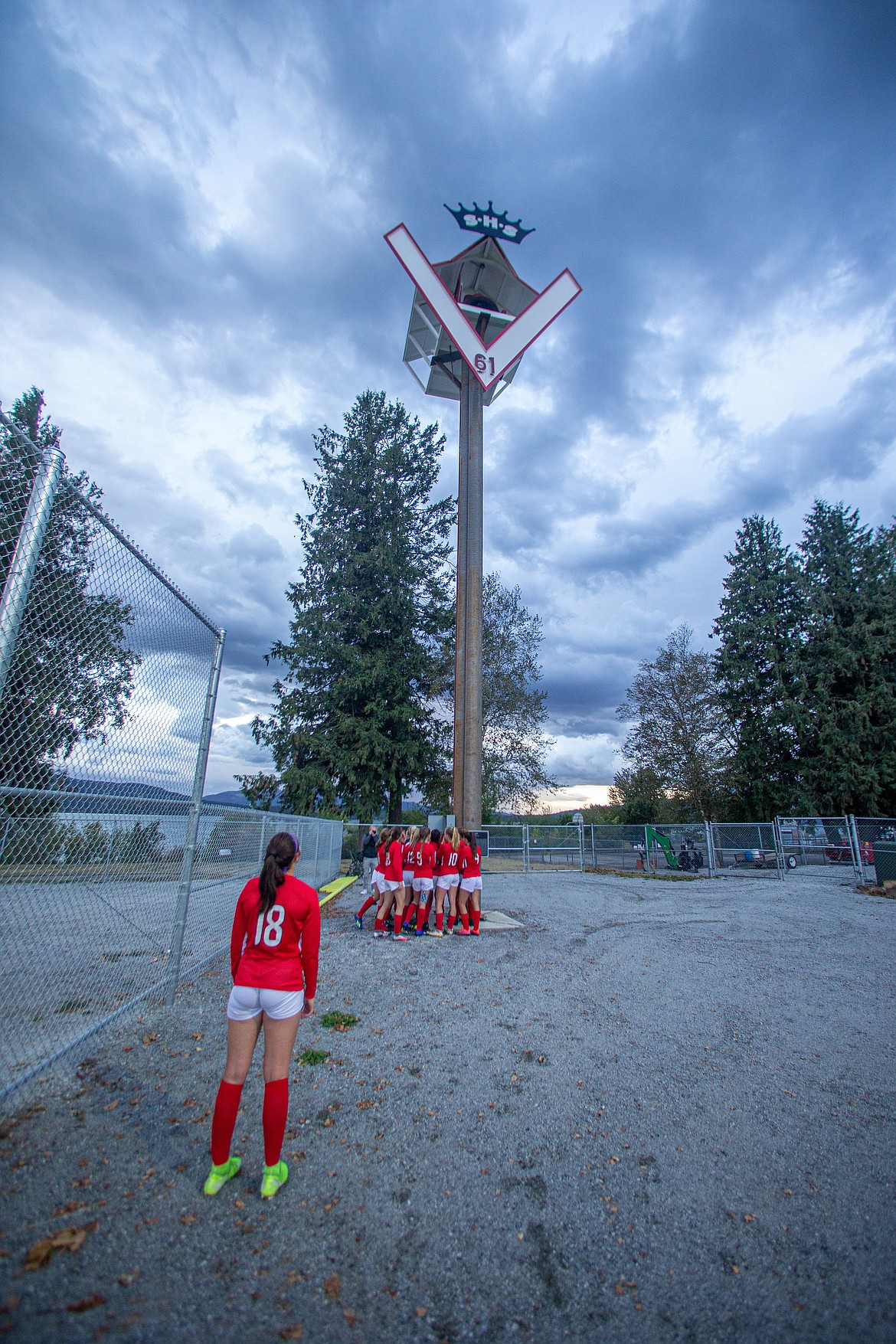 The Sandpoint girls soccer team rang the Victory Bell following its win over Moscow on Thursday at War Memorial Field. This is first time a team other than football has rang the bell.