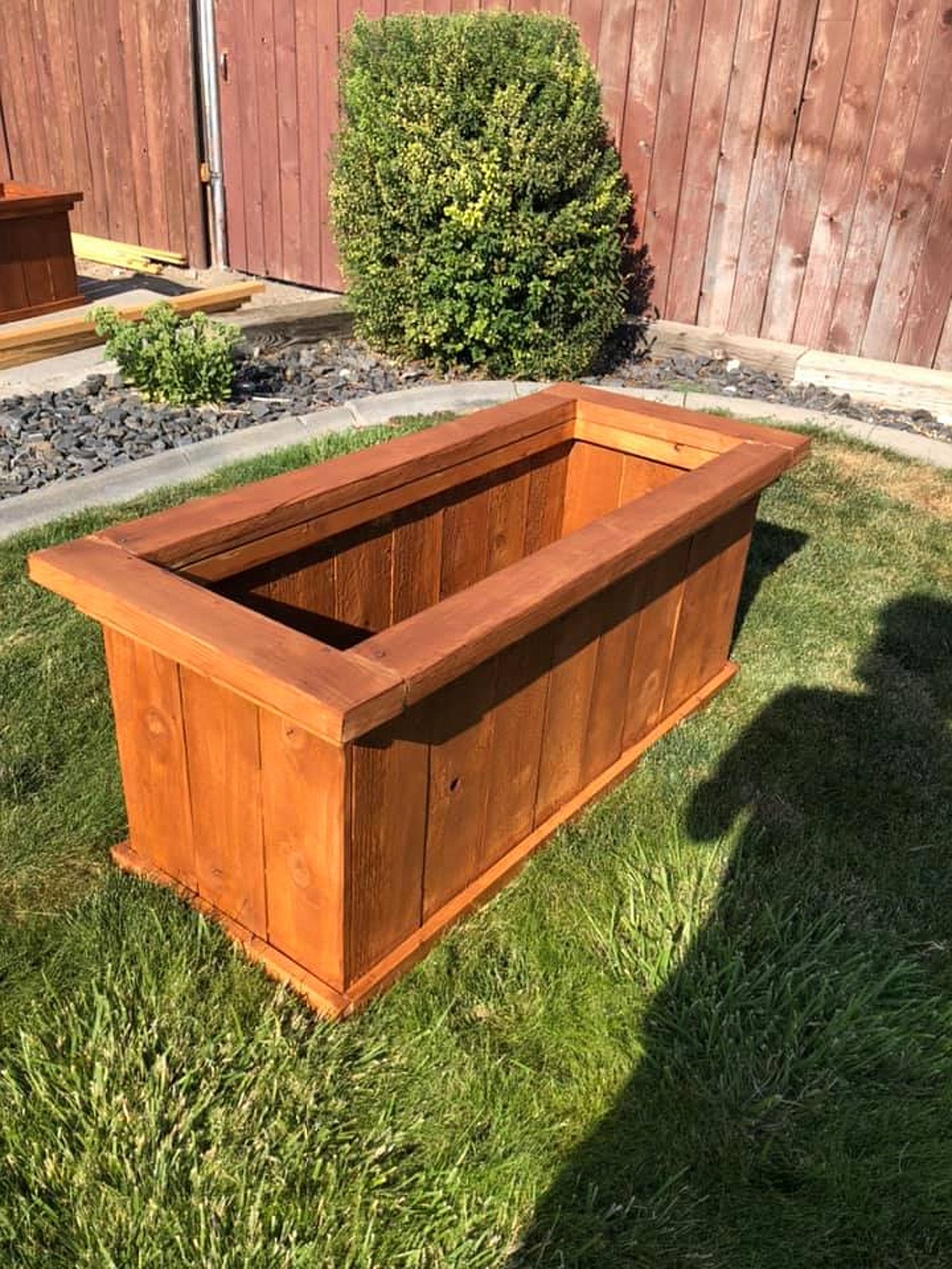 The design of the planter boxes built by Jaxon Rocha over the summer became more intricate as he got more comfortable and familiar with the process.
