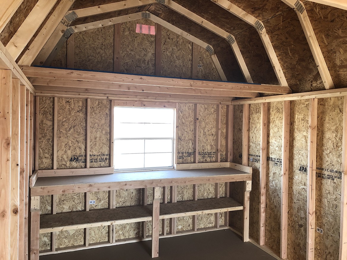 The inside of an Old Hickory Shed.