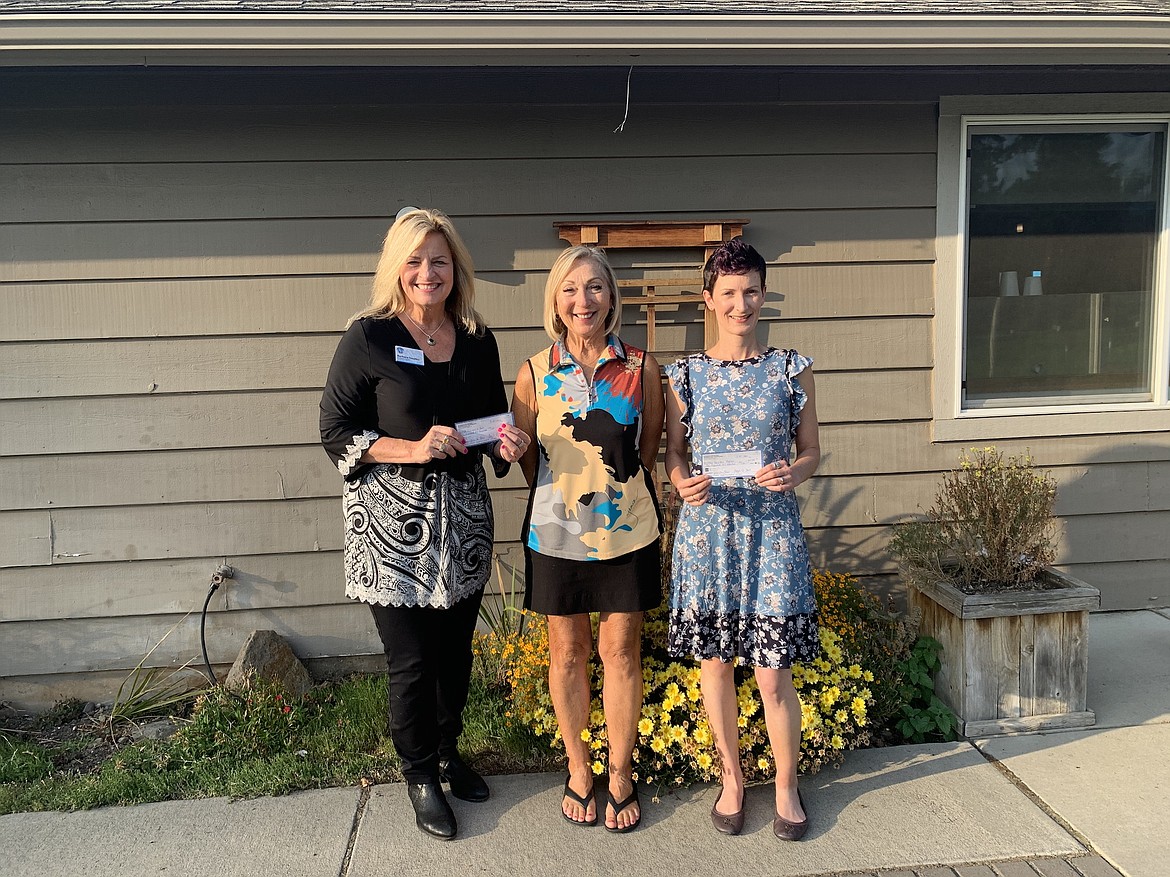 The Fall Classic Ladies Golf tournament was held at Avondale Golf Club on September 12-13 and proceeds from a raffle provided a donation of $1,600 each to the St. Vincent DePaul Warming Center and the CDA Backpack Program, along with a smaller donation to the NIC Golf Team for their assistance. Pictured from left are Barb Smalley with the St Vincent de Paul Warming Center, Gayle Foote, Chairperson for the Fall Classic Ladies Golf Tournament and Sarah Bradbury with the CDA Backpack Program.