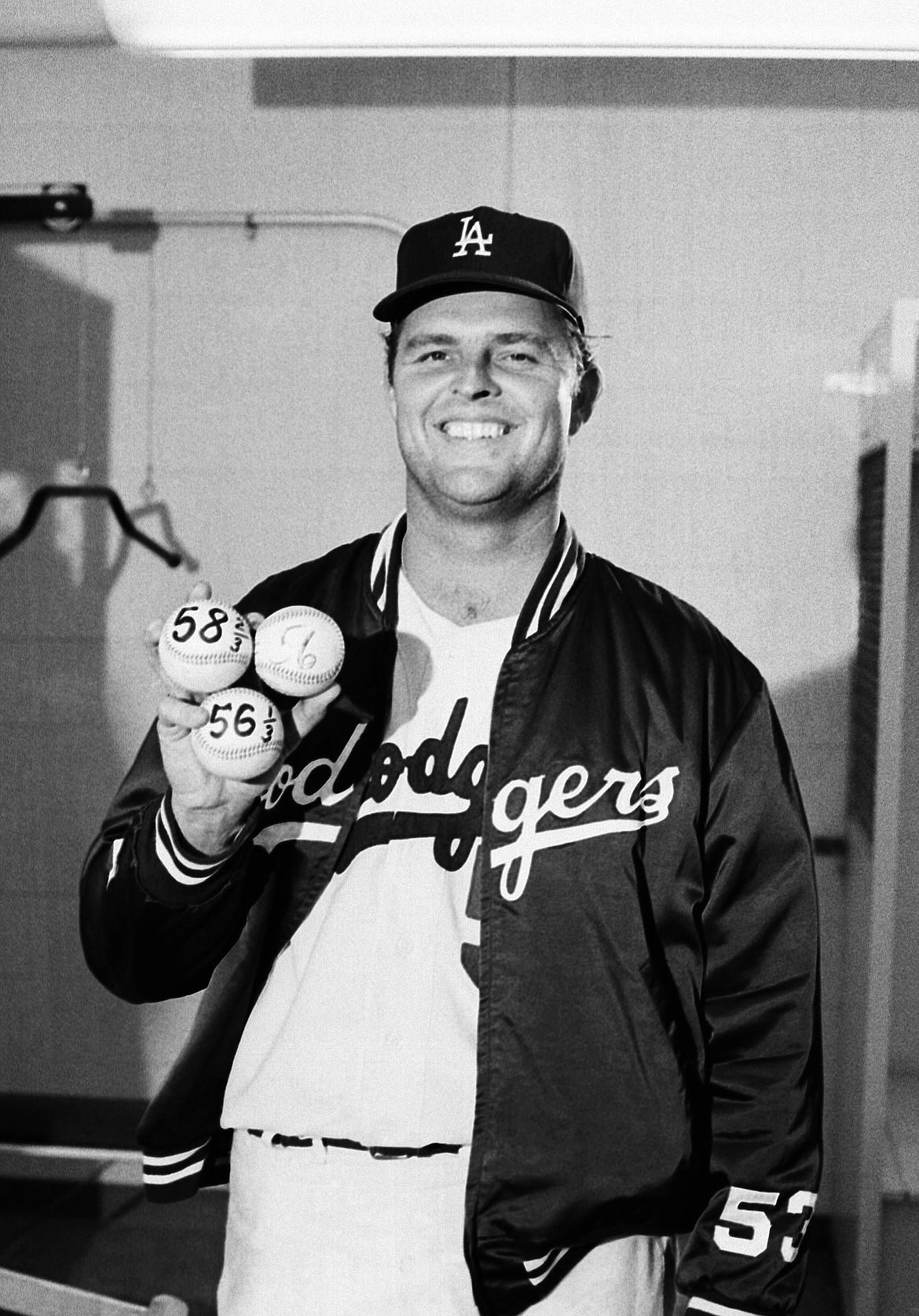 Associated Press
Los Angeles Dodgers pitcher Don Drysdale hurled 58 2/3 scoreless innings before the Philadelphia Phillies scored on him in the fifth inning of their July 9, 1968 game at Los Angeles.