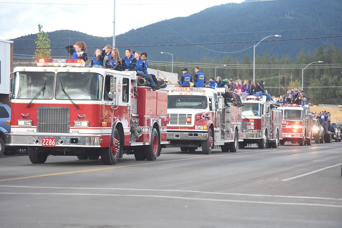 The Loggers celebrated homecoming on Sept. 24 with a parade, bonfire and pep rally. The parade started at the base of Mineral Avenue and proceeded to the high school.