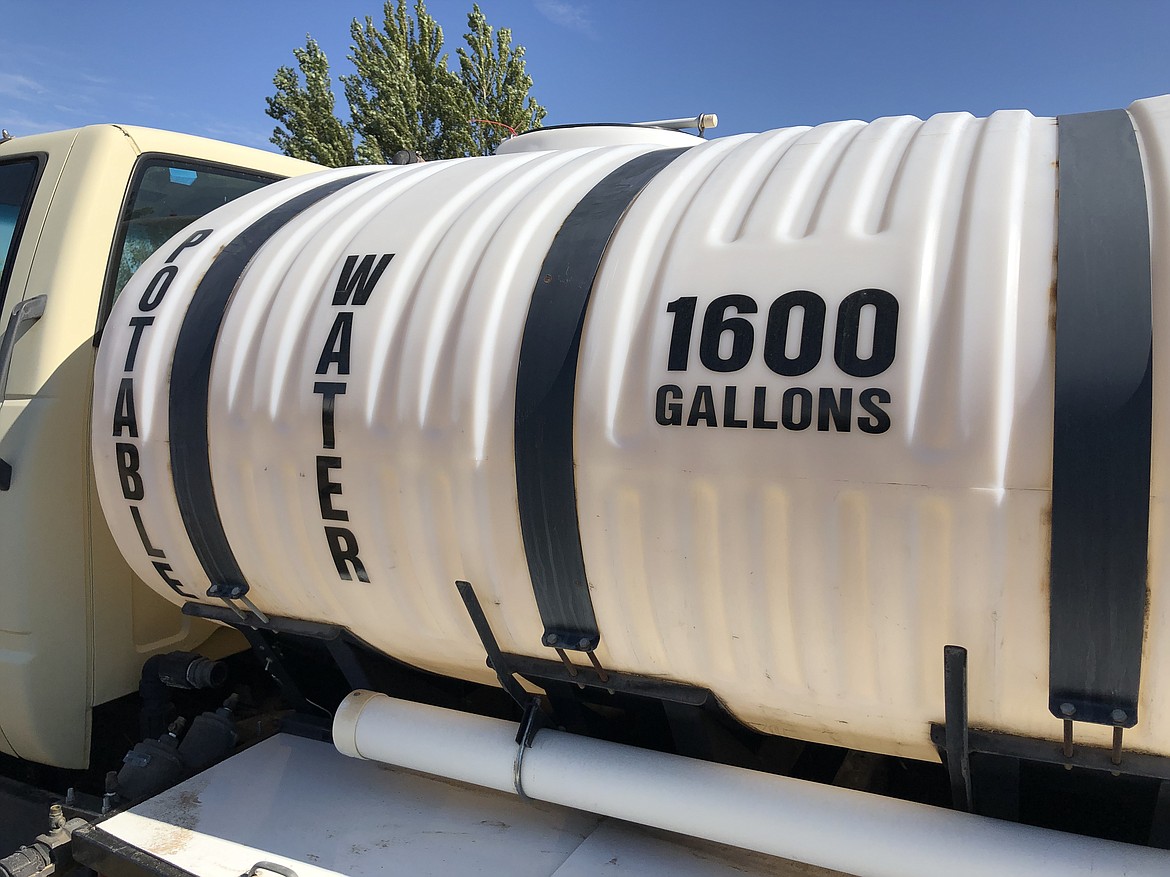 One of SISS's 1,600-gallon tanker trucks.