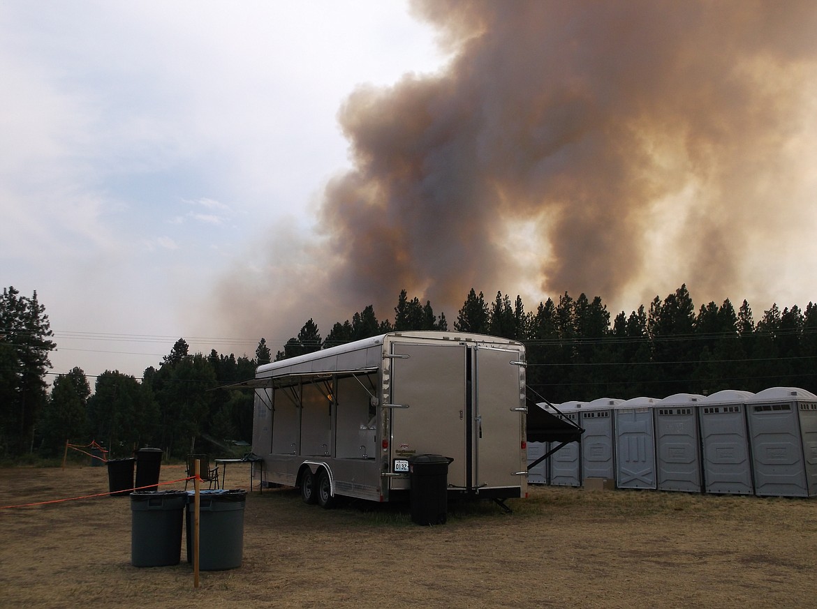 A hand washing trailer at the 2014 Carlton Complex Fire.
