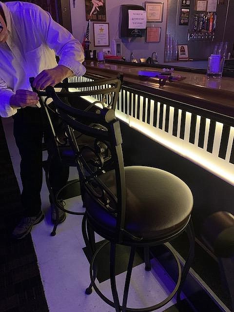 One of the ‘entities’ at NYC likes to hang around a particular barstool at the restaurant and bar.