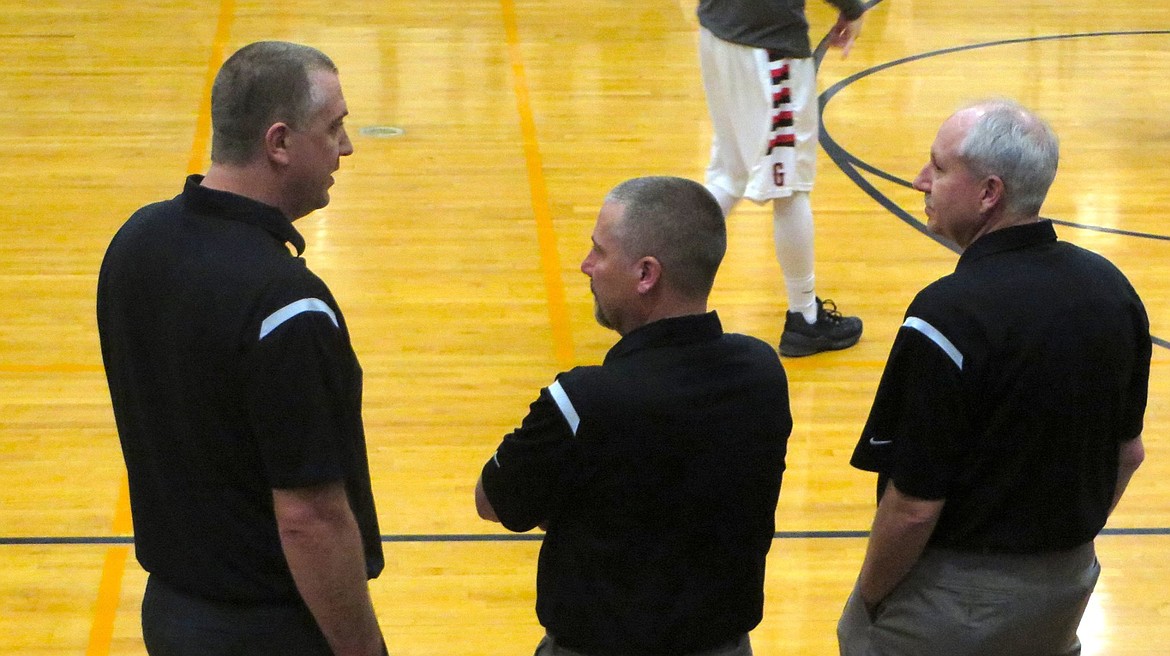 Courtesy photo
Former Kellogg boys basketball coach Jeff Nearing, left, Jeff Lambert, middle, and Jeff Colburn, right, have had the Wildcat program at state in the previous seven seasons, finishing third in 2017. Both Nearing and Colburn stepped down following the 2019-20 season.