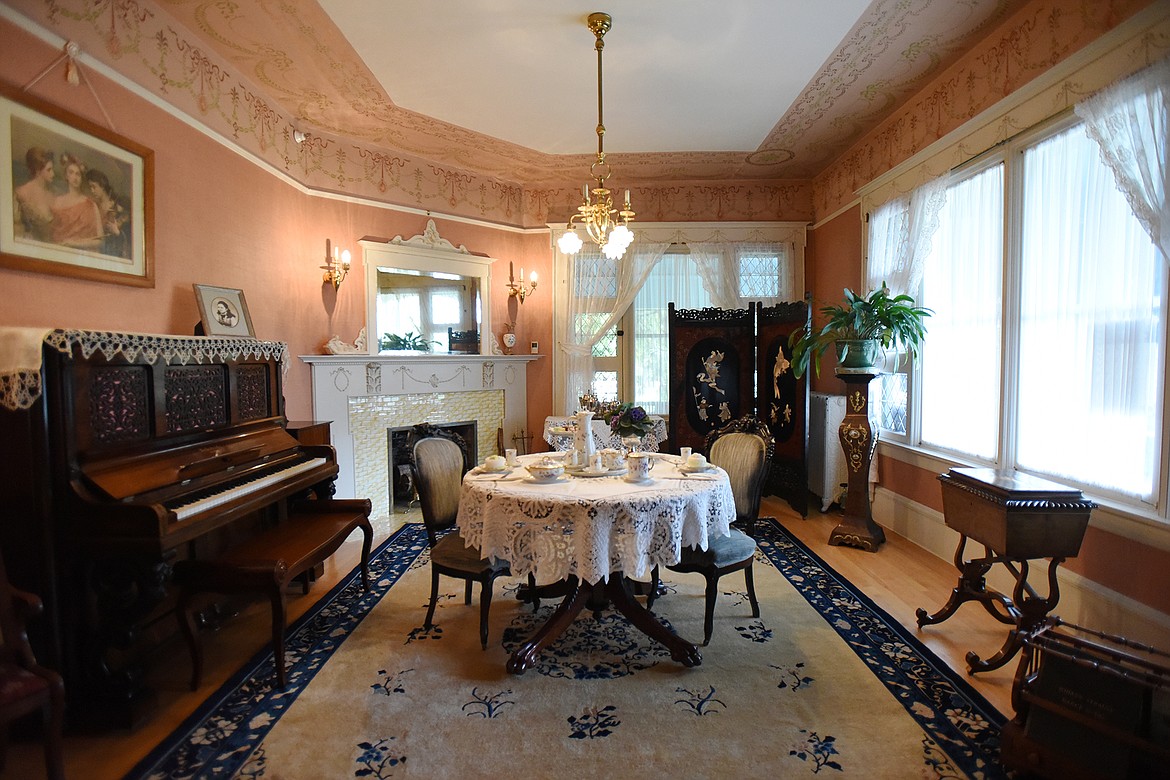 The Music Room leads directly off the mansion’s Great Hall. Alicia found the rosewood piano she’d always wanted while on the Conrads’ honeymoon and supervised its crating for the long, hazardous journey back to Fort Benton.(Casey Kreider/Daily Inter Lake)