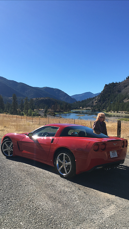 Local Plains woman Carol Fryxell celebrated her 75th birthday Sept. 28 when her daughter took her for a joy ride to Polson in her favorite car, a red Corvette. Her daughter had mentioned to a family friend that she would like to take her mom on a ride in a "Vette" for Carol's 75th birthday. Carol and her husband, Wayne Fryxell (married almost 57 years) used to own a red Corvette back in the early 1990s. The friend graciously offered his '2008 Corvette' for the afternoon. He did so because he said "he could picture his own mother enjoying a ride like that."