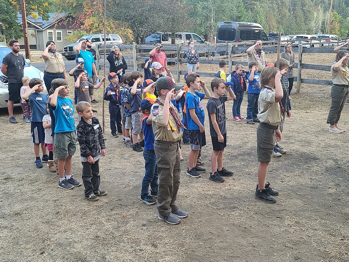 Photo courtesy Shannon Laker
Scouts participate in the the Mountain Lakes District BobCat Bootcamp at the Troop 201 Scout Shack in Coeur d'Alene on Wednesday.