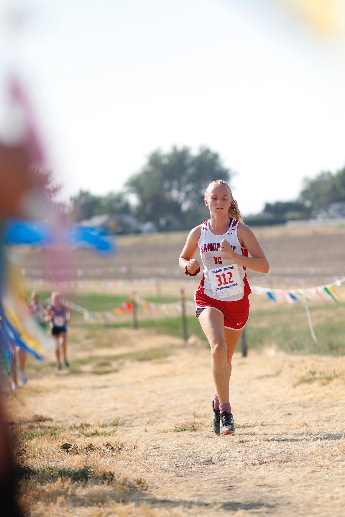 Mackenzie Suhy-Gregoire competes in Saturday's meet. She placed 18th.