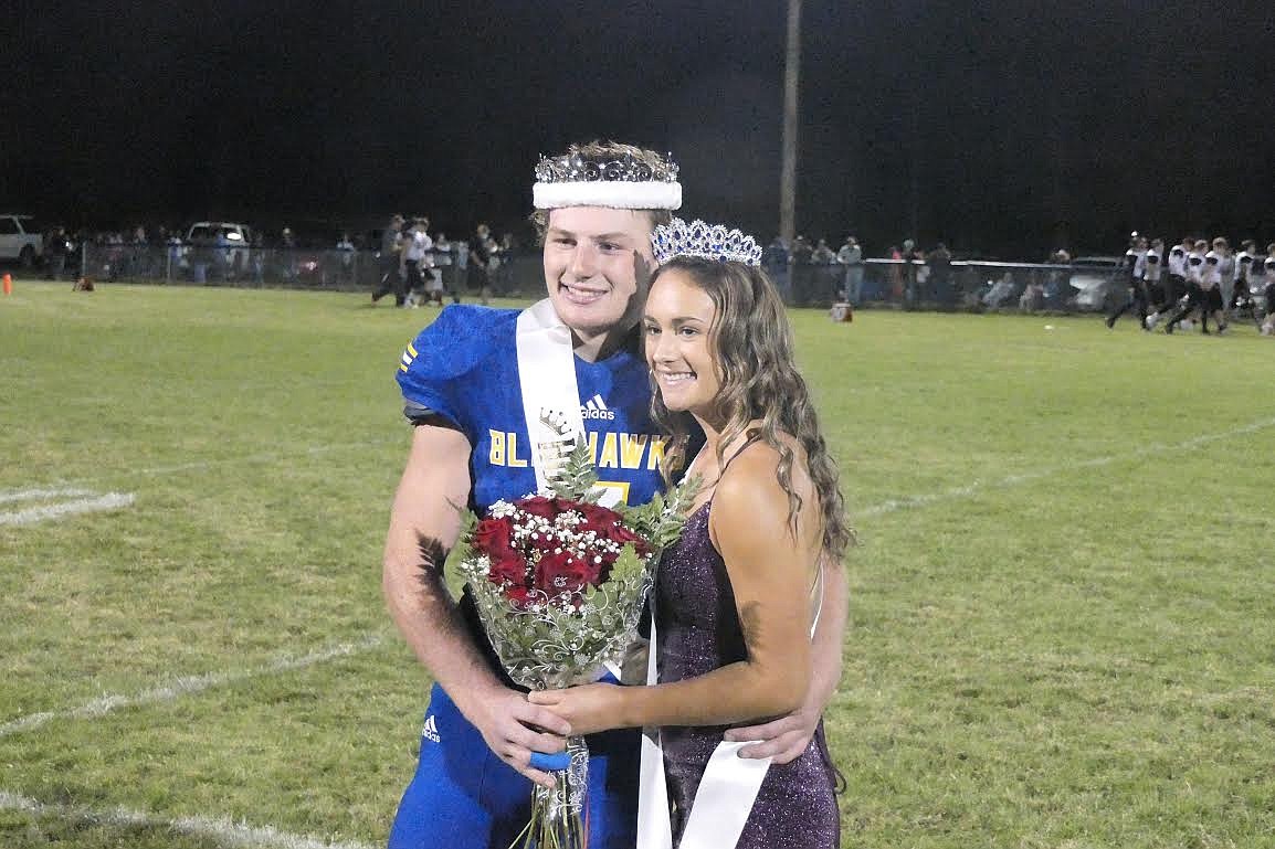 Thompson Falls seniors Dane Chojnacky and Josie Neesvig were crowned homecoming king and queen at last week’s football game. (Chuck Bandel/Valley Press)