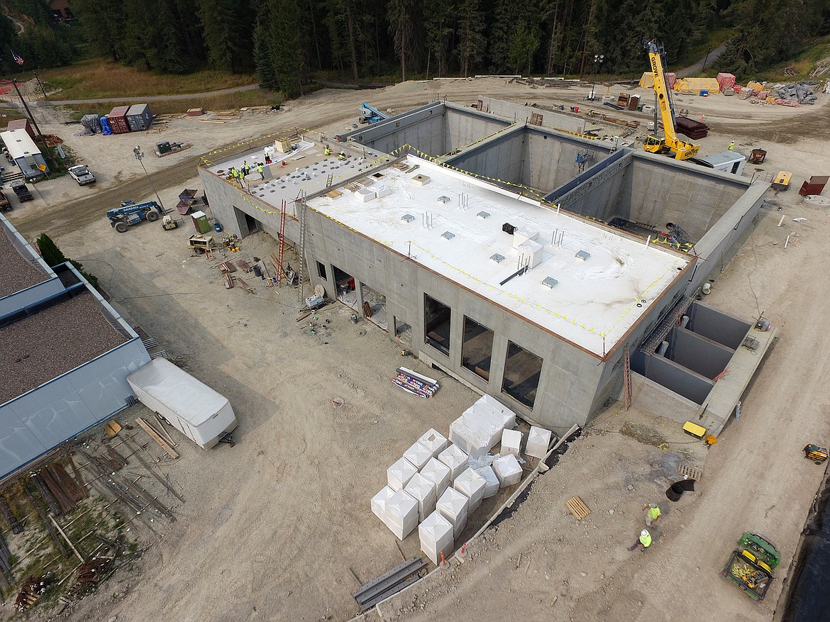 Construction on the City of Whitefish’s new wastewater treatment plant south of town began over the winter. (Photo courtesy Randy Reynolds)