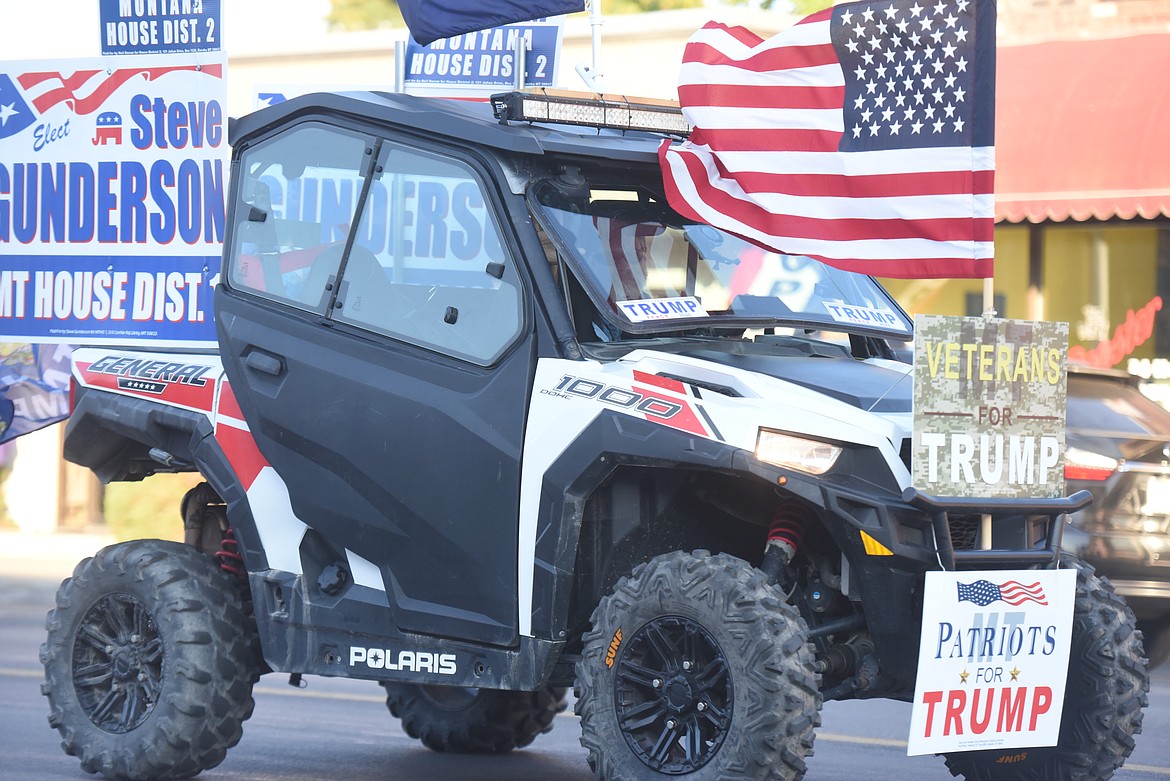 Trump supporters paraded down Mineral Avenue on Oct. 2 to show support for their candidate and collect donations for a local food bank and animal shelter.