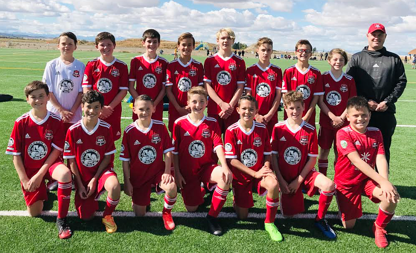 Courtesy photo
The Timbers North 08 Boys Red soccer traveled to Bozeman, Mont., recently for a weekend of games. On Sept. 26 they won their morning game against Real Billings 06/07 3-0. Parker Sterling, Jack Jenkins, and Brett Johnson each scored a goal. Reese Crawford and Donovan Bonar both had an assist. That afternoon the Timbers lost 4-3 to Billings United 08B. Mitchell Rietze scored two goals. Joshua Rojo scored once. Jack Jenkins had two assists. On Sept. 27 the Timbers lost 5-0 against GESC 07B Black. Goalkeepers for the weekend were Joshua Rojo and Orion Burns. In the front row from left are Issac Lowder, Preston Samayoa, Brett Johnson, Drake Flowers, Jack Jenkins, Parker Sterling and Joshua Rojo; and back row from left, Orion Burns, Charlie Dircksen, Wyatt Carr, Mitchell Rietze, Bear Coleman, Reese Crawford, Jaxon Fantozzi, Donovan Bonar and coach Mike Thompson.