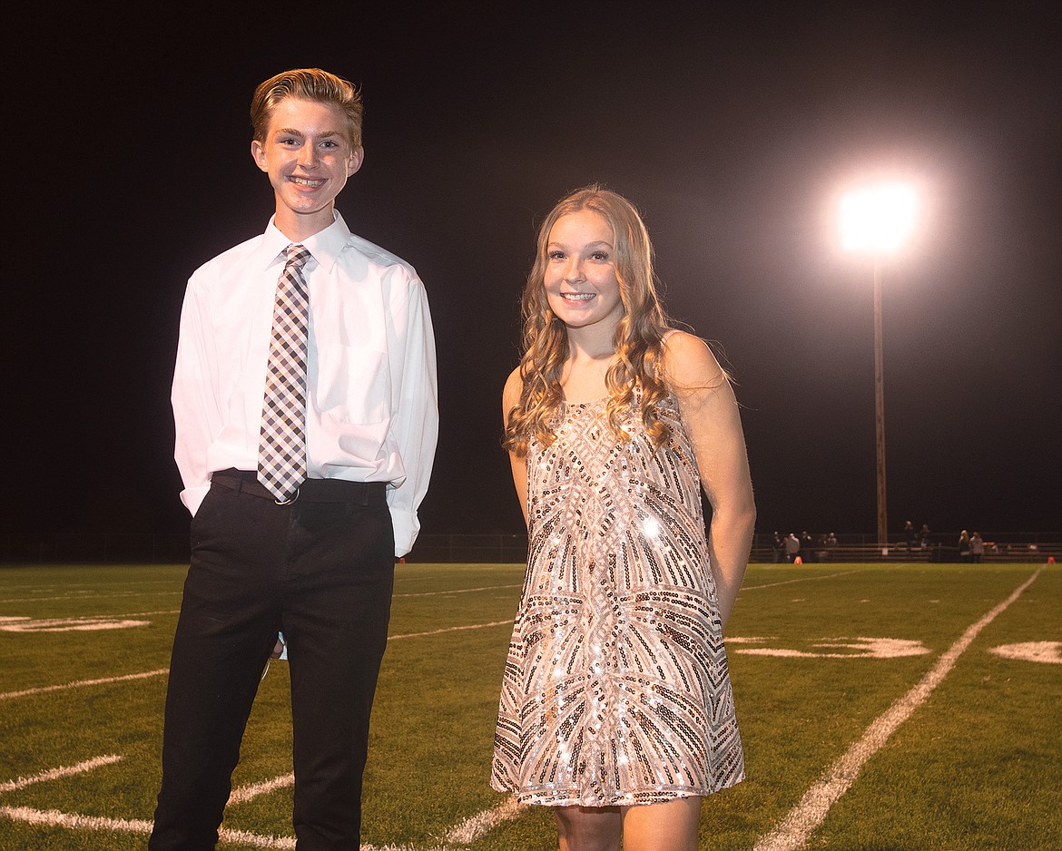 Freshman prince Quinn Clark and princess Norah Bagley.