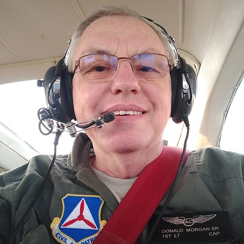 Civil Air Patrol Capt. Donald Morgan Sr of the Coeur d'Alene Composite Squadron participated in the multi-state training exercise last month as a public and media relations personnel. Photo courtesy Donald Morgan.