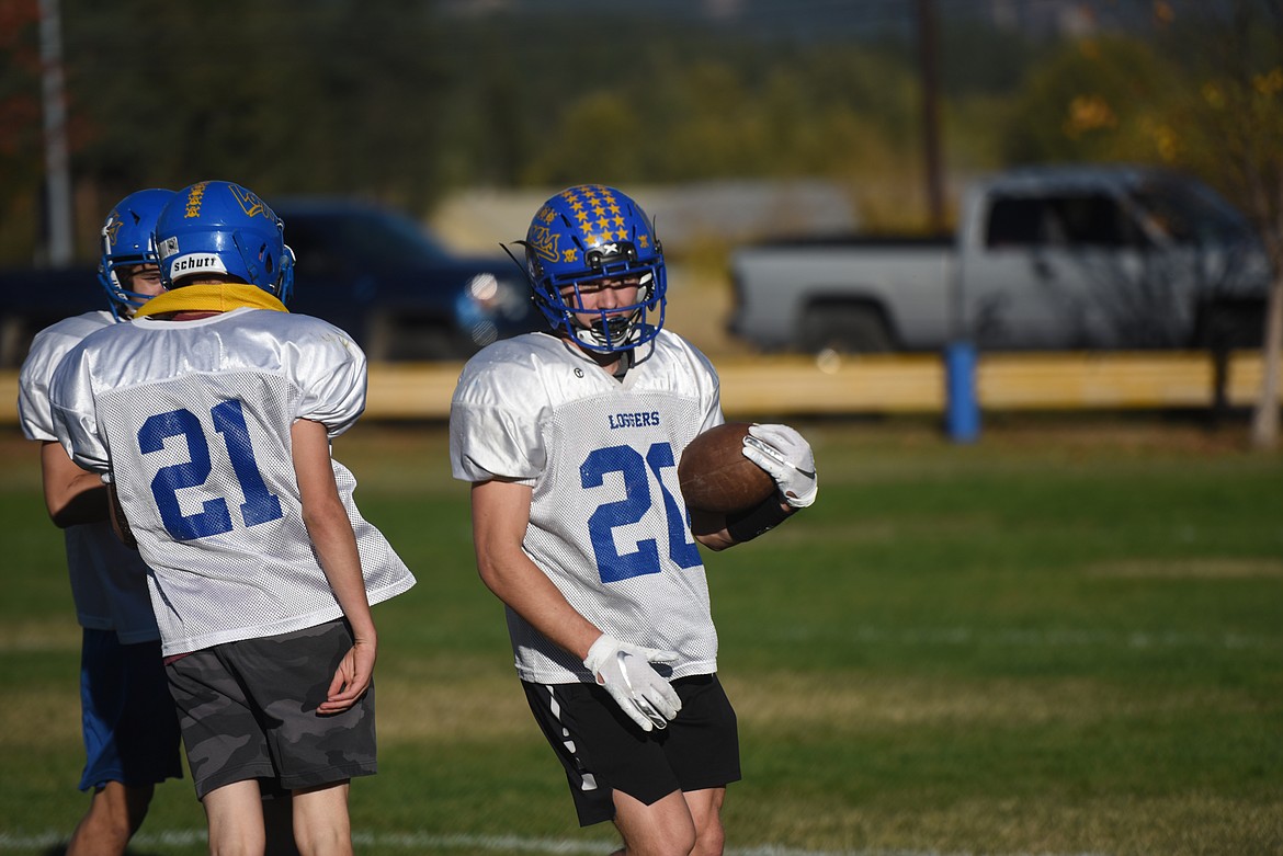Senior running back Dawson Young carries the ball during an Oct. 6 practice. The Loggers defeated the Butte Maroons during an Oct. 2 matchup.