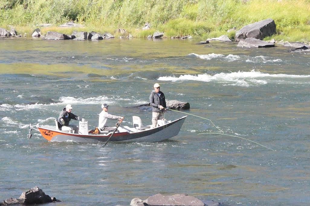 Last week's warm weather brought anglers to the Clark Fork River for some fishing near Cascade Landing. (Chuck Bandel/Valley Press)