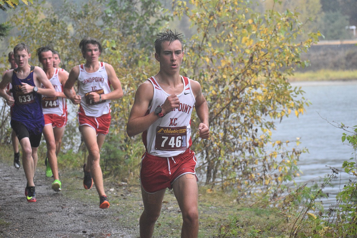 Senior Keegan Nelson competes in Saturday's William Johnson Sandpoint Invitational.