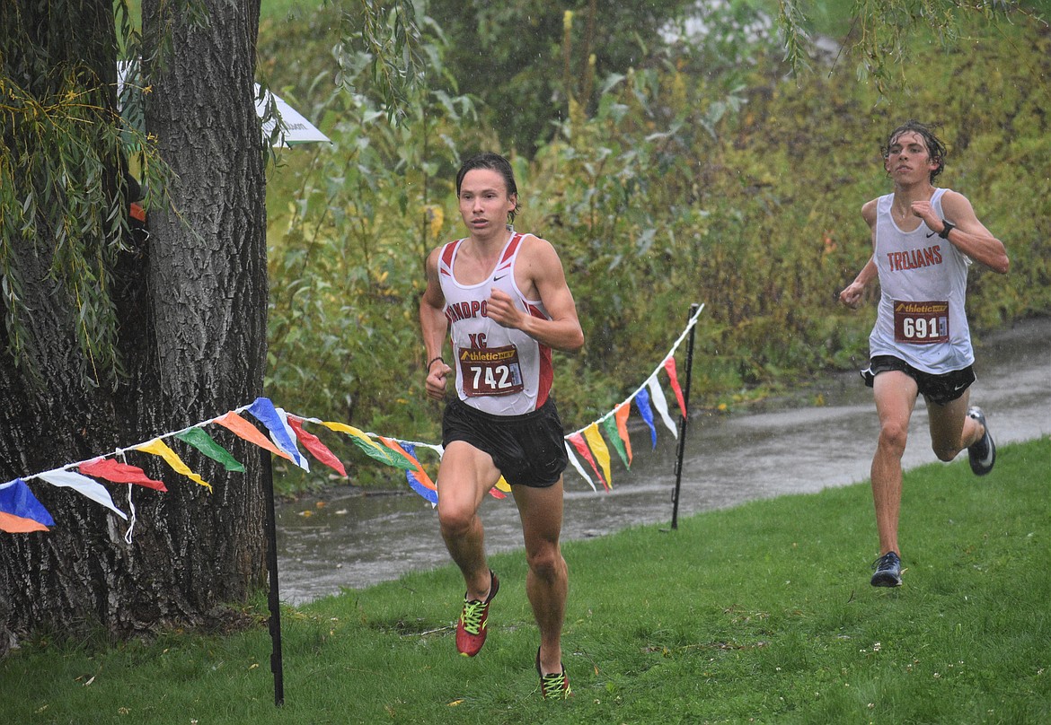 Nikolai Braedt nears the finish of Saturday's William Johnson Sandpoint Invitational.