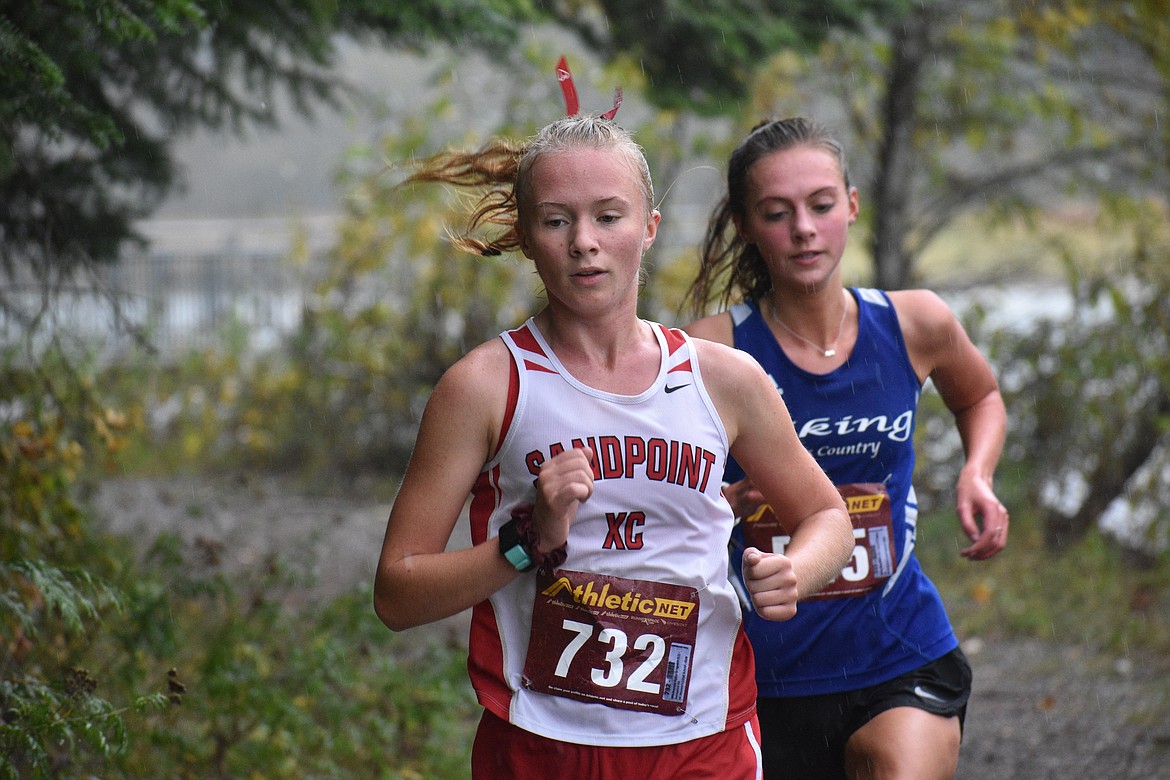 Mackenzie Suhy-Gregoire runs in the William Johnson Sandpoint Invitational on Oct. 10.