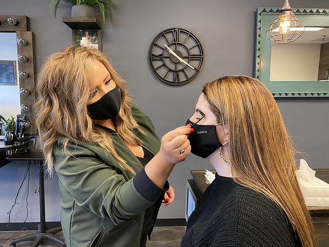 Karissa Mills, owner of Luxe Beauty and Brow Bar on Appleway shapes, tints and waxes eyebrows sometimes 20 times a day.