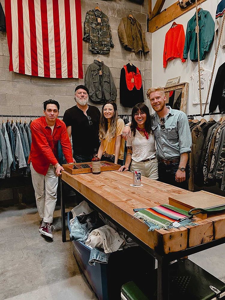 Courtesy photo
From left, Alex Jayne, Tony Brown, Shantell Jayne, Jordan Louie and Brandon Martell are seen in the vintage clothing/goods store Gas and Grain, located in Suite 8 of the Rockford Building at 504 E. Lakeside Ave.