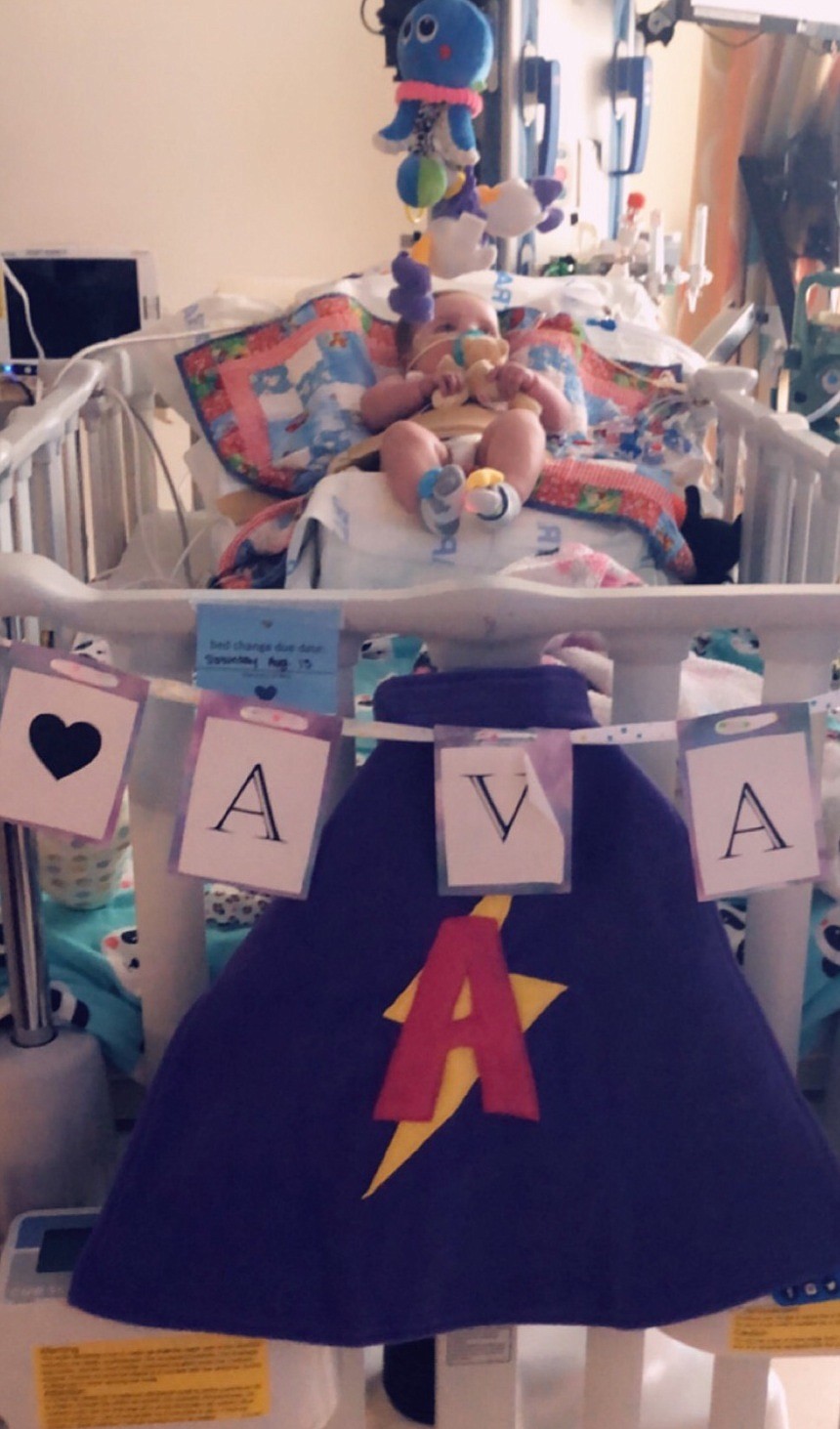 Ava Jaymes Stemhagen was hospitalized while waiting for her new heart