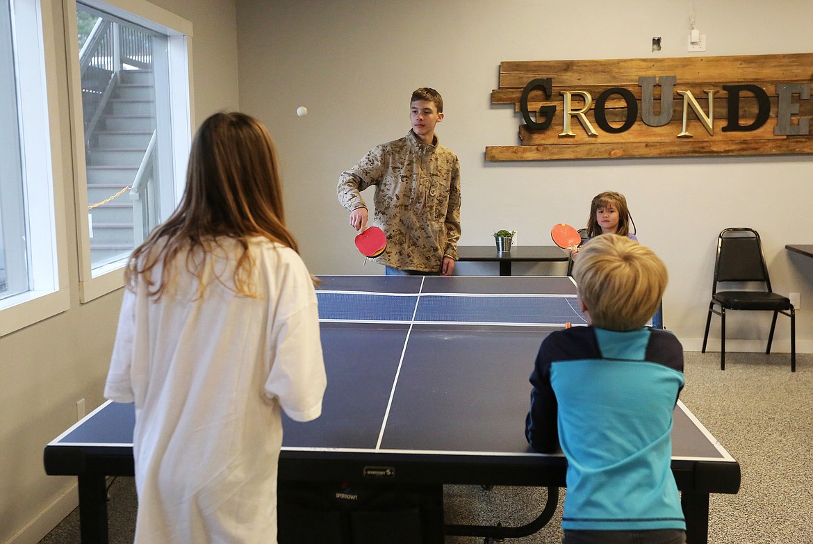 Kids test out the ping pong table at the Grounded Teen Center in Bigfork.
Mackenzie Reiss