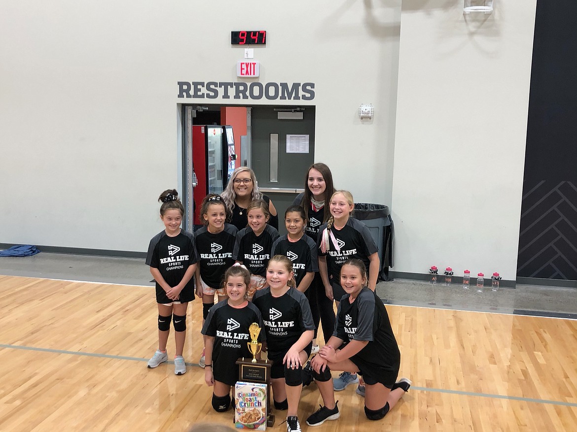 Courtesy photo
The Extreme Dreamers won the 3rd/4th Grade Cereal Cup volleyball championship at The Courts at Real Life Ministries. In the front row from left are Avy Murphy, Jordyn Parke and Kali Realmuto; middle row from left, Lucia Swanstrom, Addison Fowler, Olivia Harty, Jayde Nelke and Paetlyn Byrd; and back row from left, coach Taylor Woodman and coach Kyndall Freeman.