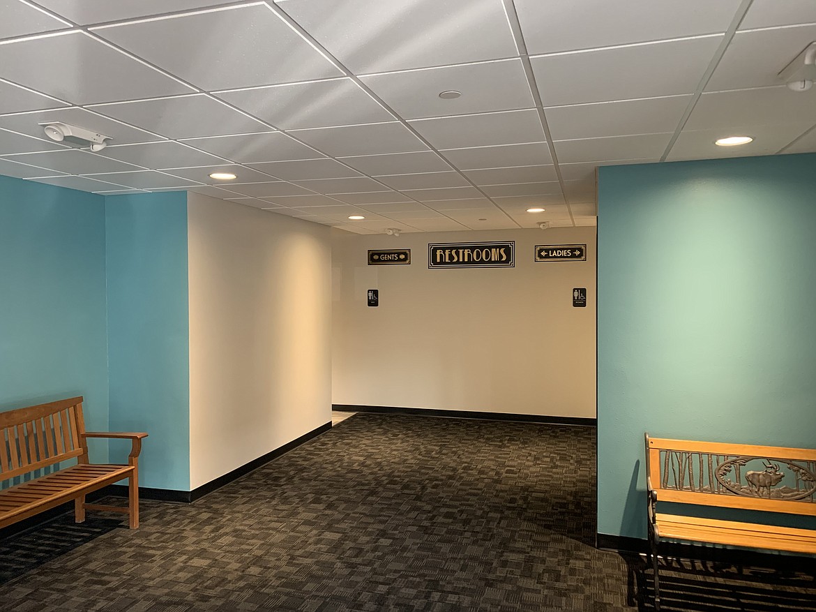 The entrance to the new bathrooms at the remodeled Showboat Stadium 6. (Lake County Leader)