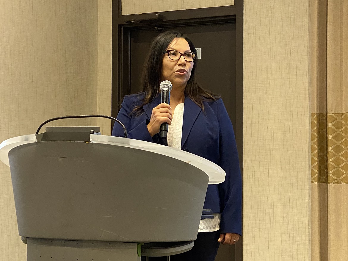 Laura Penney, the Coeur d’Alene Casino Resort chief executive director talks about business during COVID-19. (MADISON HARDY/Press)