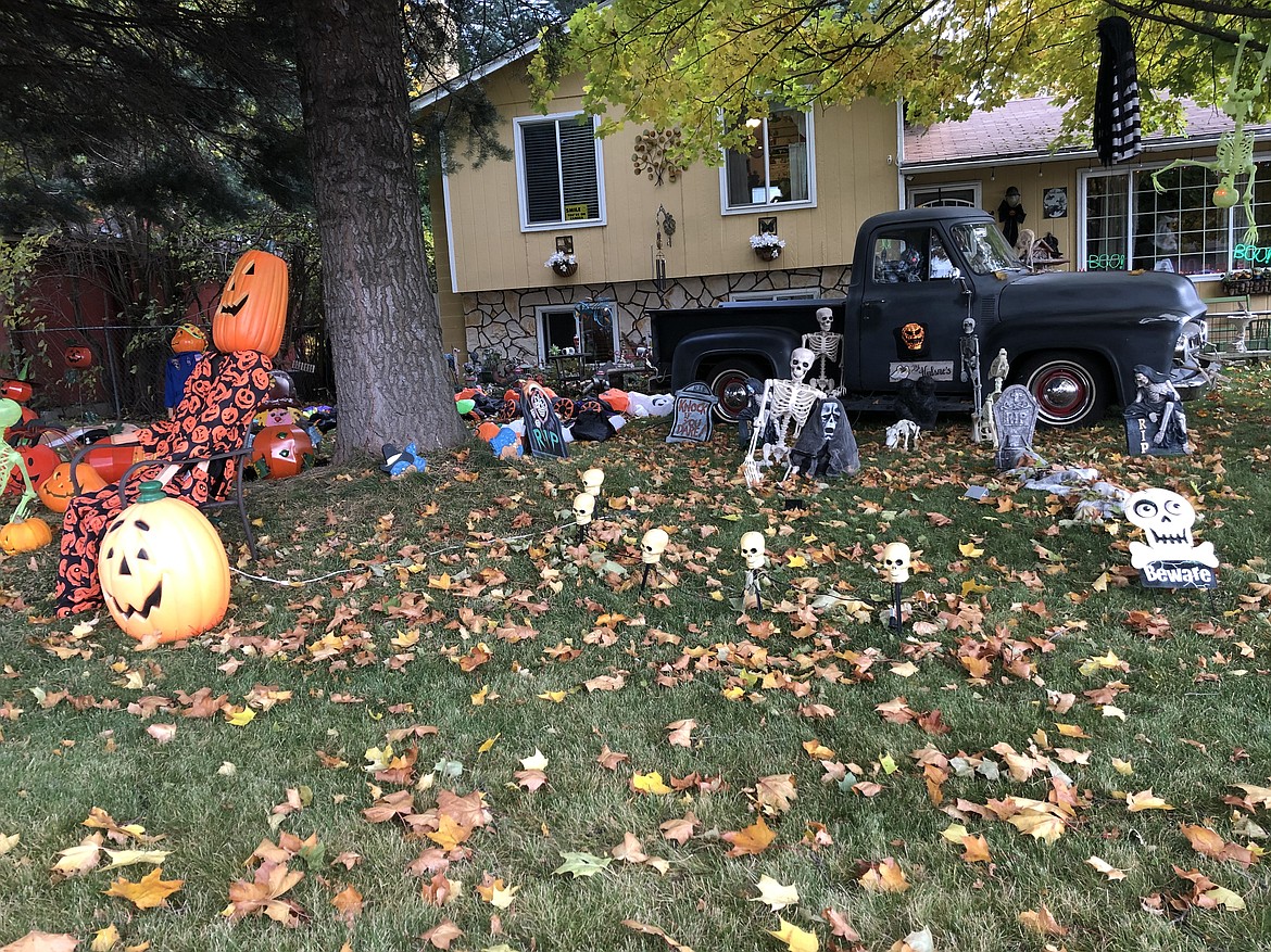 Creepy scenes like this haunted yard at 9620 Valley Way in Hayden are lurking in the dark shadows of our community. If you see a heart-quickening Halloween scene, take a photo and email it to Holly at the Press: hollyp@cdapress.com
