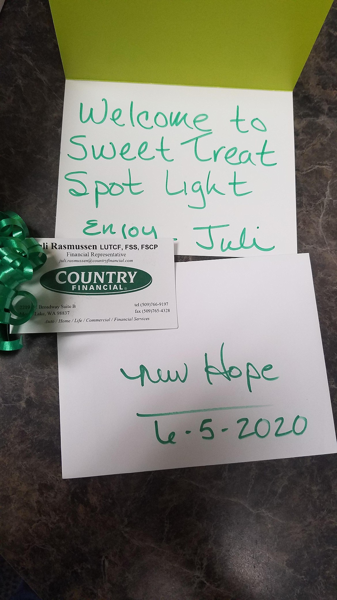 Messages of encouragement are part of Juli Rasmussen's campaign of support during the COVID-19 outbreak.