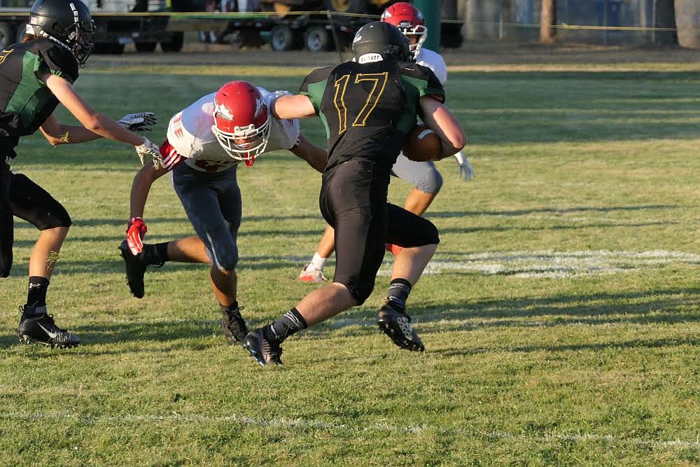 Adam Ball has helped the football team of St. Regis, Montana/Mullan, Idaho, to a No. 2 ranking in the Idaho 8-man rankings. (Chuck Bandel/Mineral Independent)