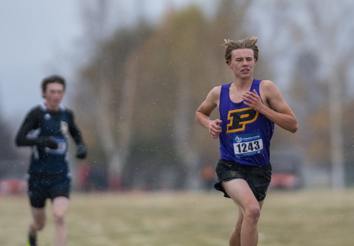Mason Sloan of Polson finished 12th Friday at the Class A state meet in Kalispell. (Chris Peterson/Hungry Horse News)