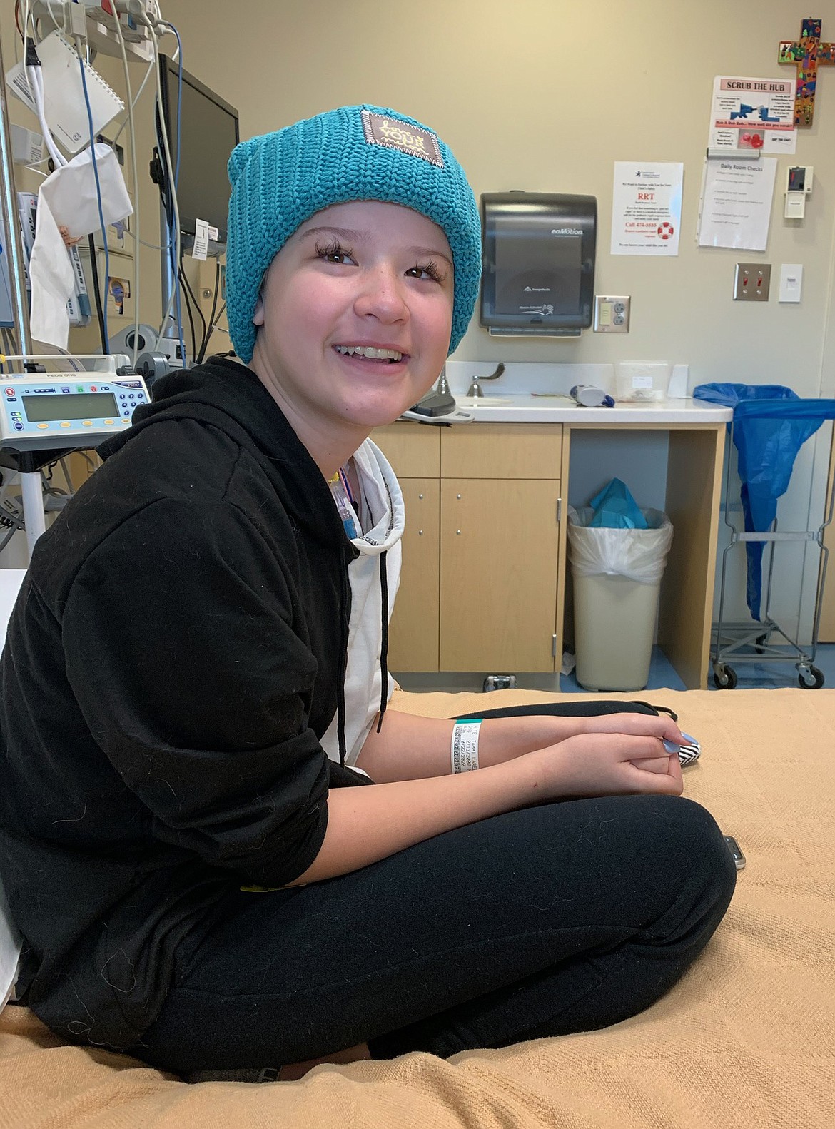 Coeur d'Alene 12-year-old Tammi Hite just received the great news that the cancerous tumors in her brain are shrinking and disappearing. She's seen here in Sacred Heart Medical Center and Children's Hospital last Thursday.